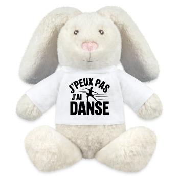 Ich kann nicht, ich habe Tanz - MiniFeet® RecycelHase® Creme - Weiß - Vorne