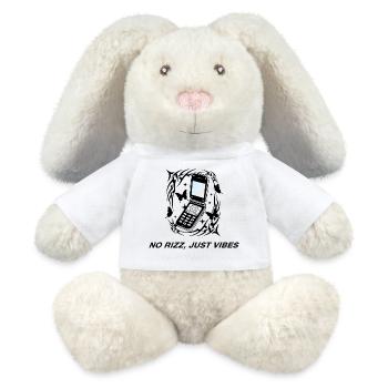 No Rizz Just Vibes Handy - MiniFeet® RecycelHase® Creme - Weiß - Vorne