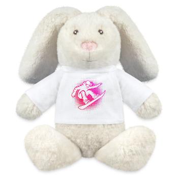 Snowboard Liebe zum Anziehen für Frauen - MiniFeet® RecycelHase® Creme - Weiß - Vorne