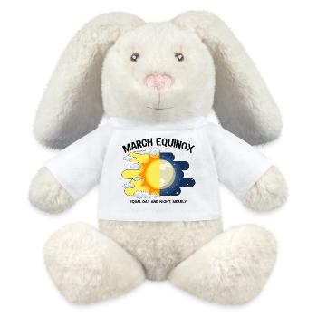 Équinoxe de mars Jour et nuit Ostara - Lapin en peluche recyclé MiniFeet® Crème - blanc - Devant