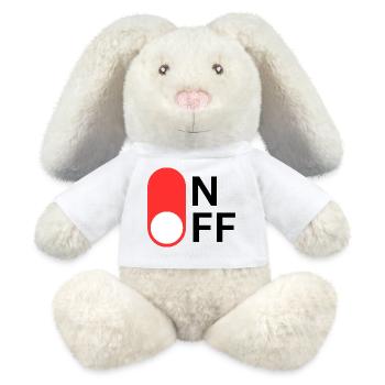 ON/OFF mode - MiniFeet® RecycelHase® Bunny Cream - white - Front