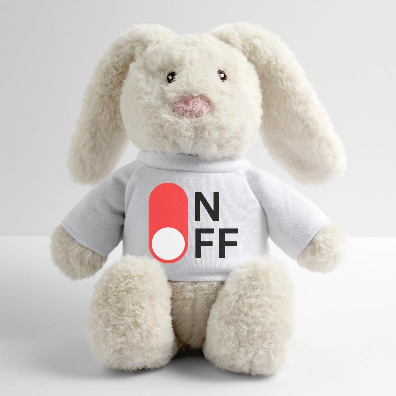 Mode ON/OFF Lapin en peluche recyclé MiniFeet® Crème