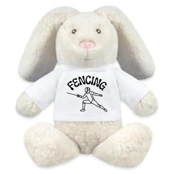 Fechten - MiniFeet® RecycelHase® Creme - Weiß - Vorne