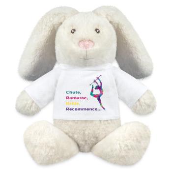 Chute-_Ramasse-_Recommence-- - Lapin en peluche recyclé MiniFeet® Crème - blanc - Devant