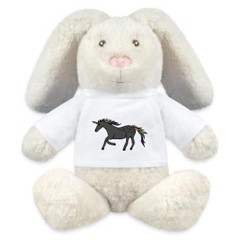 Licorne rapide - Lapin en peluche recyclé MiniFeet® Crème - blanc - Devant