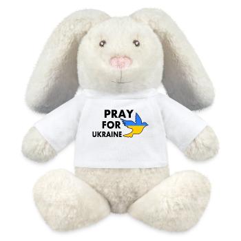 Pray for ukraine - MiniFeet® RecycelHase® Creme - Weiß - Vorne