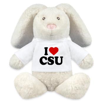 I love csu - MiniFeet® RecycelHase® Creme - Weiß - Vorne