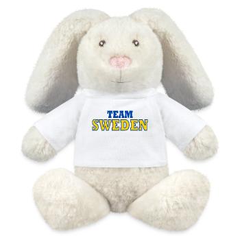 Suède - Lapin en peluche recyclé MiniFeet® Crème - blanc - Devant