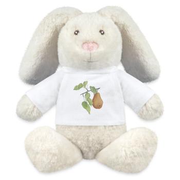 Obst Birne - MiniFeet® RecycelHase® Creme - Weiß - Vorne