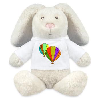 heissluftballone ballon luftfahrt - MiniFeet® RecycelHase® Creme - Weiß - Vorne