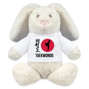 Taekwondo / Taekwon-Do / Tae Kwo Do / Fighter - MiniFeet® RecycelHase® Bunny Cream - white - Front