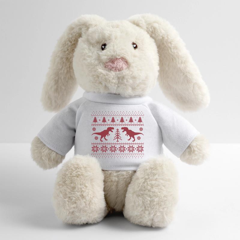 Dinosaurier-Weihnachtspullover MiniFeet® RecycelHase® Creme