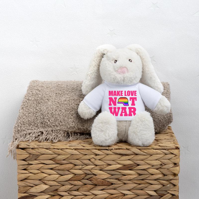 Make love not war MiniFeet® RecycelHase® Bunny Cream