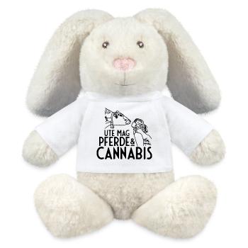 Désherbage du chanvre Canabis - Lapin en peluche recyclé MiniFeet® Crème - blanc - Devant