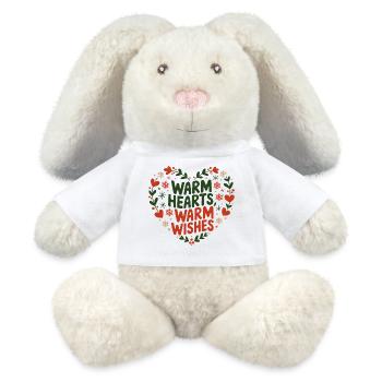 Warme Herzen, warme Wünsche - MiniFeet® RecycelHase® Creme - Weiß - Vorne