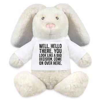 well hello there you look like a bad decision - MiniFeet® RecycelHase® Bunny Cream - white - Front