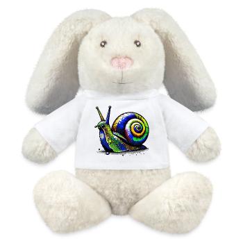 Schnecke - MiniFeet® RecycelHase® Creme - Weiß - Vorne