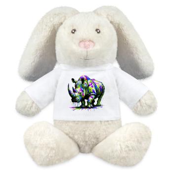 Rhinoceros - MiniFeet® RecycelHase® Bunny Cream - white - Front