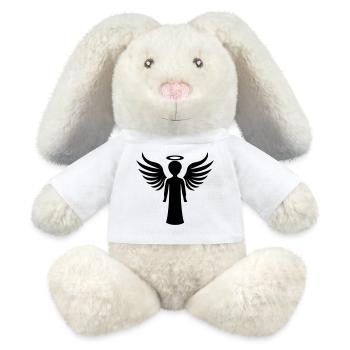 Engel Symbol - MiniFeet® RecycelHase® Creme - Weiß - Vorne