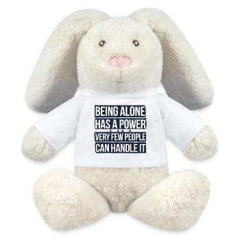 Empowering Solo Force Citation, Motivant - Lapin en peluche recyclé MiniFeet® Crème - blanc - Devant