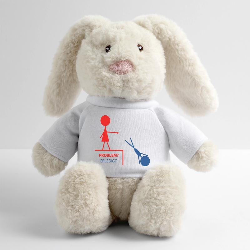 Funny saying – problem? Done! MiniFeet® RecycelHase® Bunny Cream
