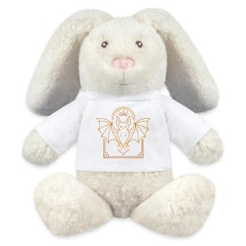 Bat with halo ornament - MiniFeet® RecycelHase® Bunny Cream - white - Front