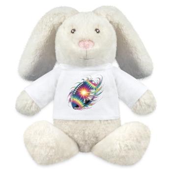 Neon-Football Farbexplosion - MiniFeet® RecycelHase® Creme - Weiß - Vorne