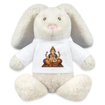 Ganesha Tabla - Lapin en peluche recyclé MiniFeet® Crème - blanc - Devant