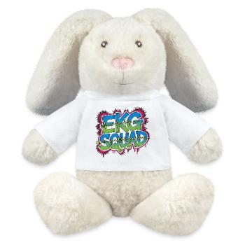 Cardiac Tech EKG Squad Pacemaker Technician - MiniFeet® RecycelHase® Creme - Weiß - Vorne