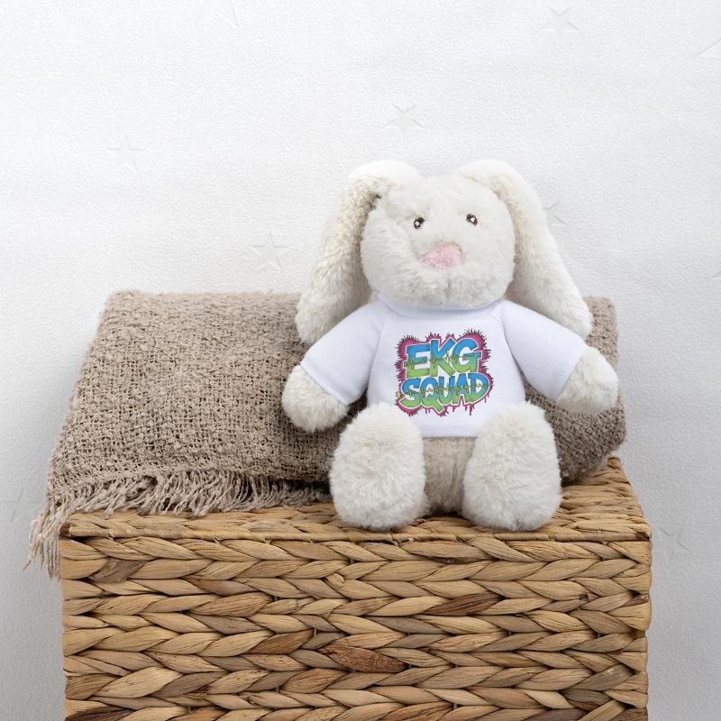 Technicien de stimulateurs cardiaques de l’équipe ECG Lapin en peluche recyclé MiniFeet® Crème