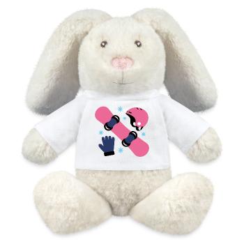Glam Skate Pink and Blue Helmet - MiniFeet® RecycelHase® Bunny Cream - white - Front