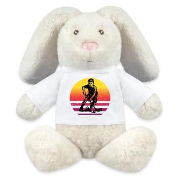 Klare Floorball Botschaft - MiniFeet® RecycelHase® Creme - Weiß - Vorne