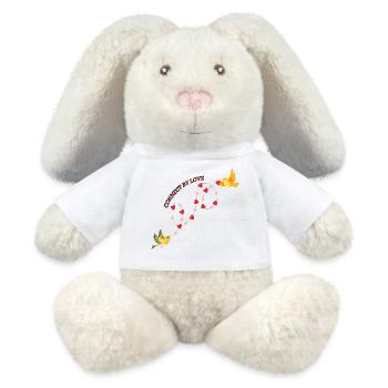 Connected by love - MiniFeet® RecycelHase® Bunny Cream - white - Front