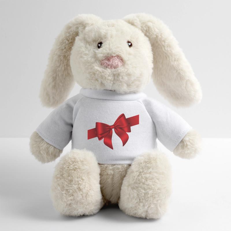 Red Bow Elegance MiniFeet® RecycelHase® Creme