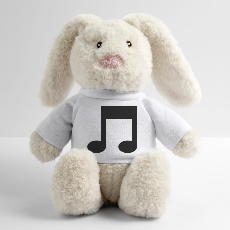 Note musicale Lapin en peluche recyclé MiniFeet® Crème
