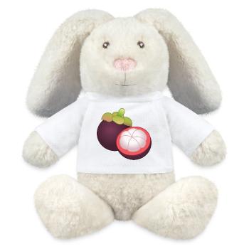 Mangosteen Pop Art - MiniFeet® RecycelHase® Bunny Cream - white - Front