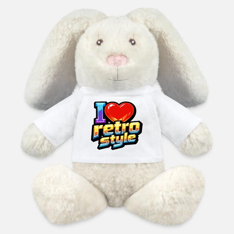 I Love Retro Style - MiniFeet® RecycelHase® Creme - Weiß