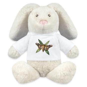 Sphinx du laurier-rose et Feuillage Botanique - Lapin en peluche recyclé MiniFeet® Crème - blanc - Devant