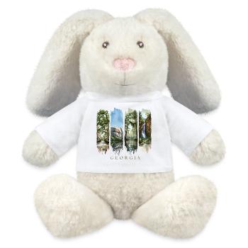 Georgia Urlaub Travel – Südstaaten Natur Motiv - MiniFeet® RecycelHase® Creme - Weiß - Vorne