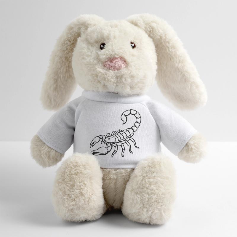 Signe du Scorpion Lapin en peluche recyclé MiniFeet® Crème