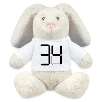 NUMÉRO 34 Trente-quatre Cadeaux Numériques - Lapin en peluche recyclé MiniFeet® Crème - blanc - Devant