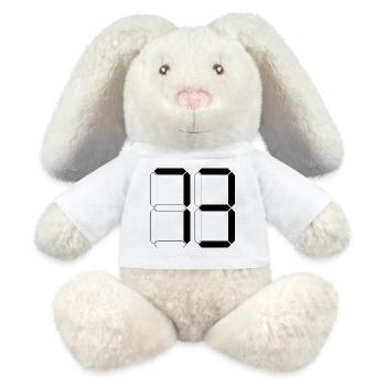NUMBER 73 Seventy-Three Gift Digital - MiniFeet® RecycelHase® Bunny Cream - white - Front