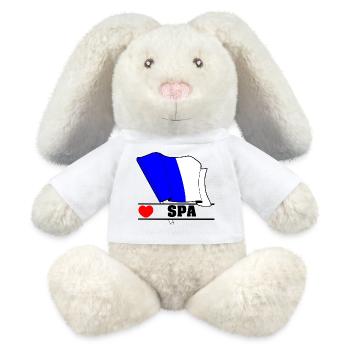 Love Spa Belgium - Lapin en peluche recyclé MiniFeet® Crème - blanc - Devant