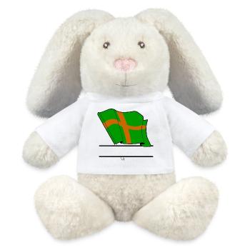 Nijmegen Walking Flag Custom - MiniFeet® RecycelHase® Bunny Cream - white - Front