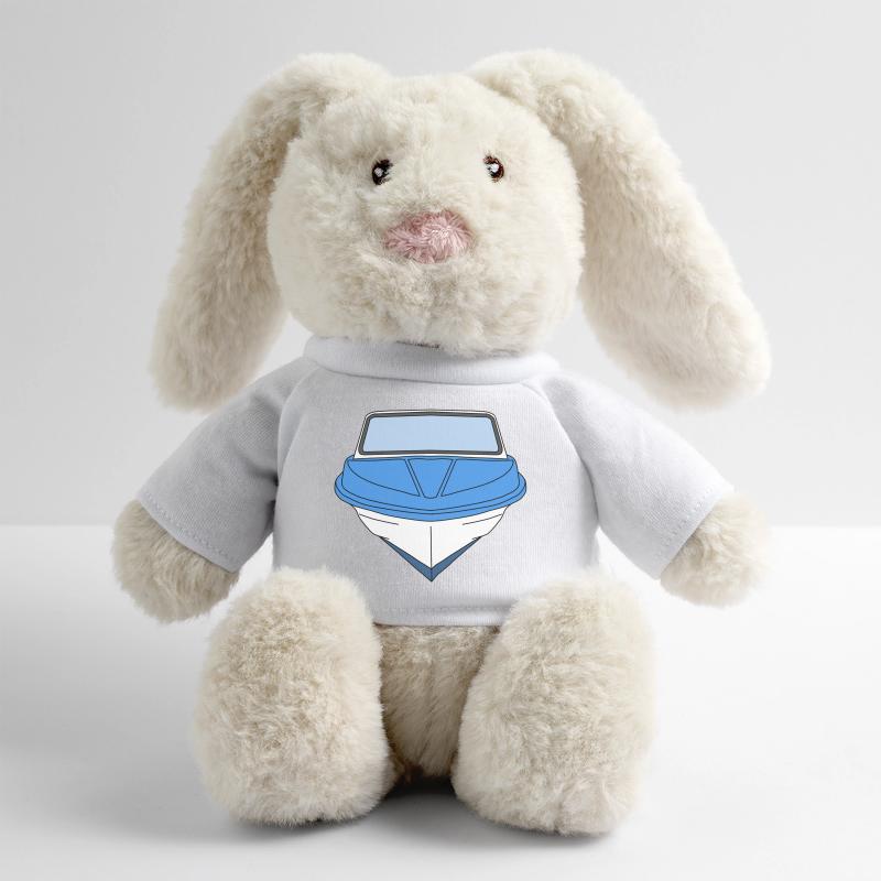 Bateau GDR Ibis Dessin Ossi Est Ostalgie Lapin en peluche recyclé MiniFeet® Crème