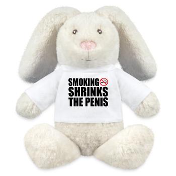 Smoking shrinks the penis - Lapin en peluche recyclé MiniFeet® Crème - blanc - Devant