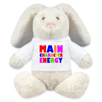Main character energy - Lapin en peluche recyclé MiniFeet® Crème - blanc - Devant