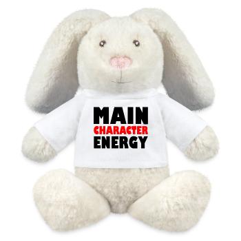Main character energy - Lapin en peluche recyclé MiniFeet® Crème - blanc - Devant