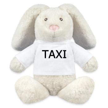 Taxi - Lapin en peluche recyclé MiniFeet® Crème - blanc - Devant