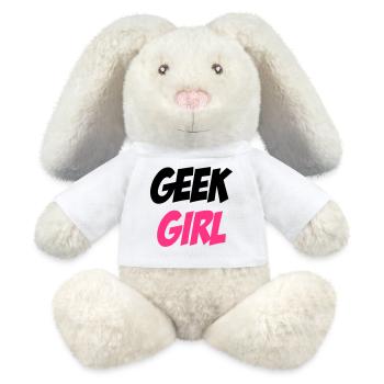 Geek Girl - MiniFeet® RecycelHase® Bunny Cream - white - Front